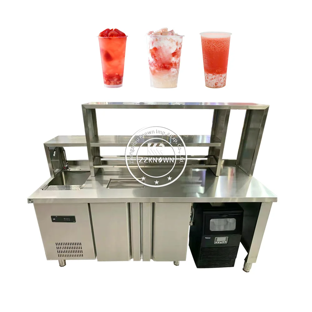 2024 Modern Commercial Restaurant Furniture With Water Sink Cocktail Bar Table Station Customized Design Counter