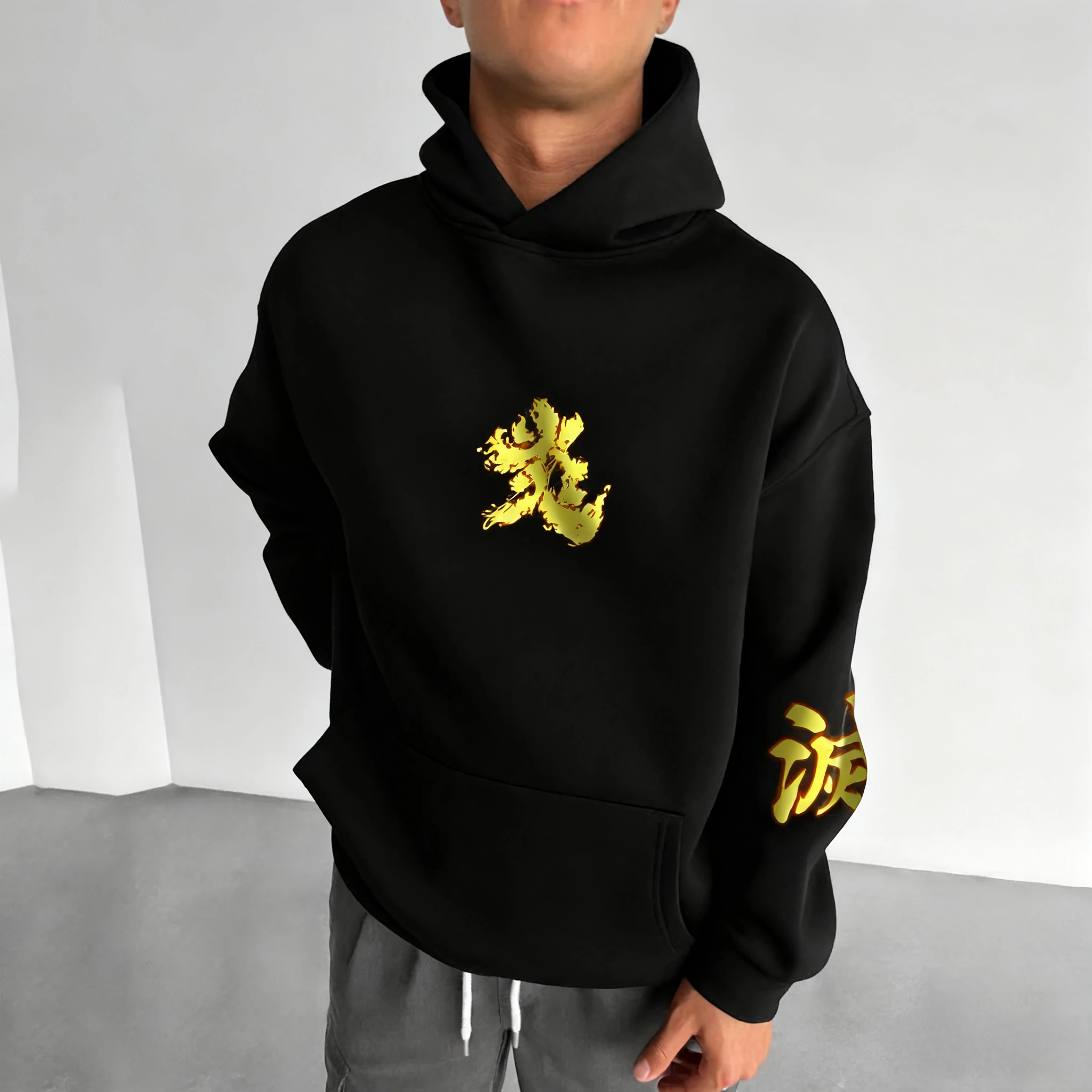 Nieuwe Demon Slayer-hoodies met anime-thema en print voor herfst en winter, losse katoenen truien voor zowel mannen als vrouwen