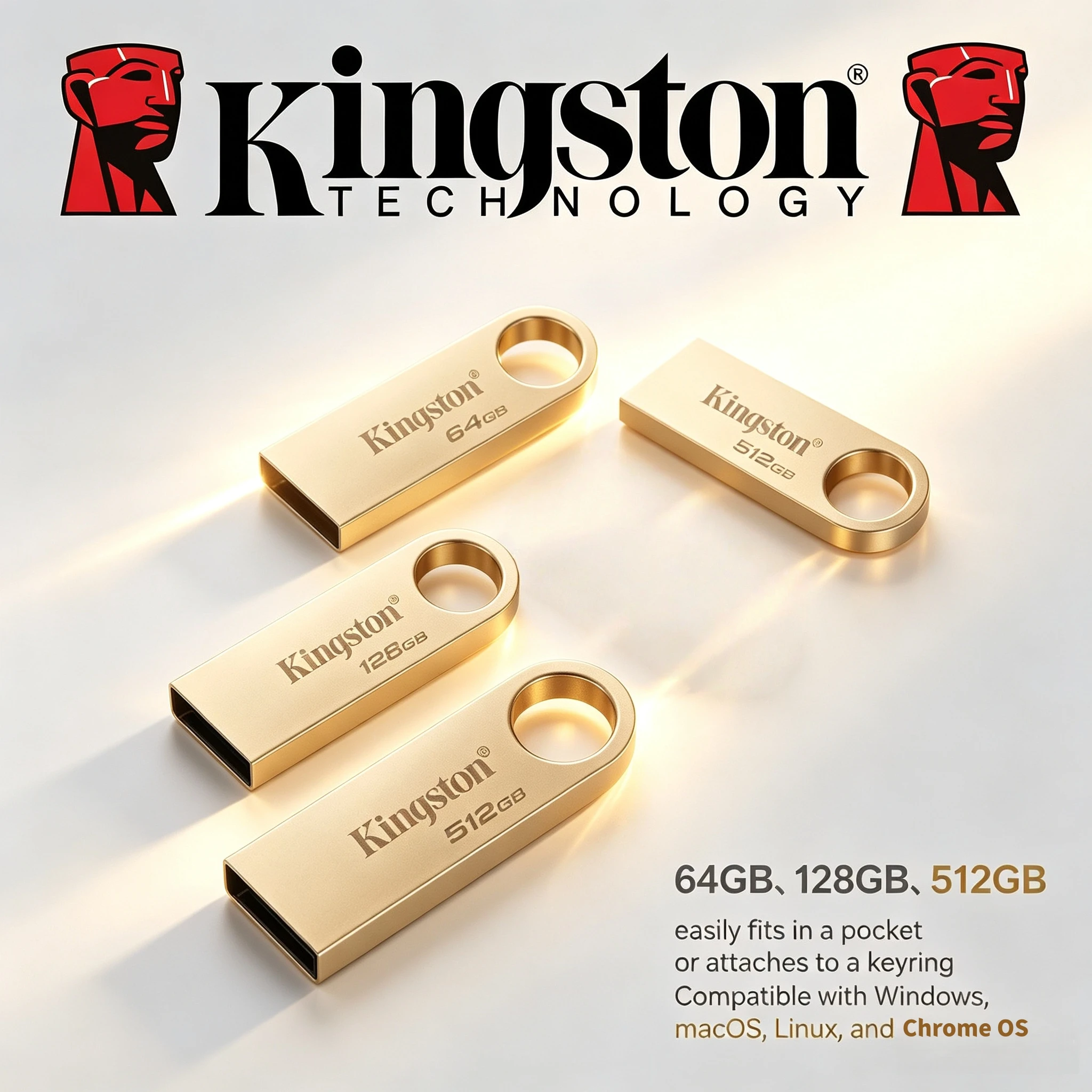 Metal Kingston USB 3.2 Flash Drive 220Mb/s Read 100Mb/s Write High Speed Pen Drive Pendrive Stick Disk for TV Car Max Laptop PC