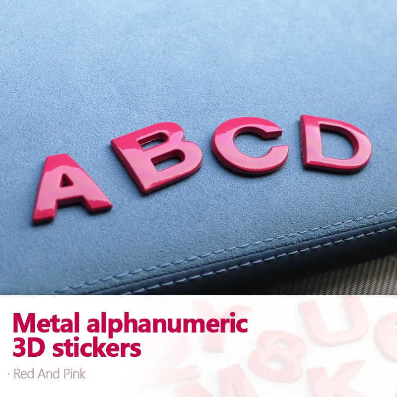 DIY 3D 25mm Metal Chrome Letters Numbers Car Sticker Self Adhesive Alphabet Labeling Auto Sign Decoration Car Accessories 1PC
