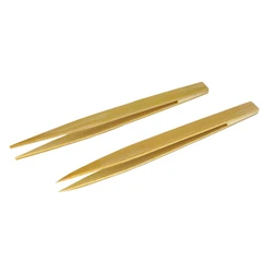 2Pcs Anti-static Tweezers,Pointed Bamboo Tweezers for PCB Electronics Repair, DIY Hobby Art, Pet Bird Feeding,Tongs Kitchen