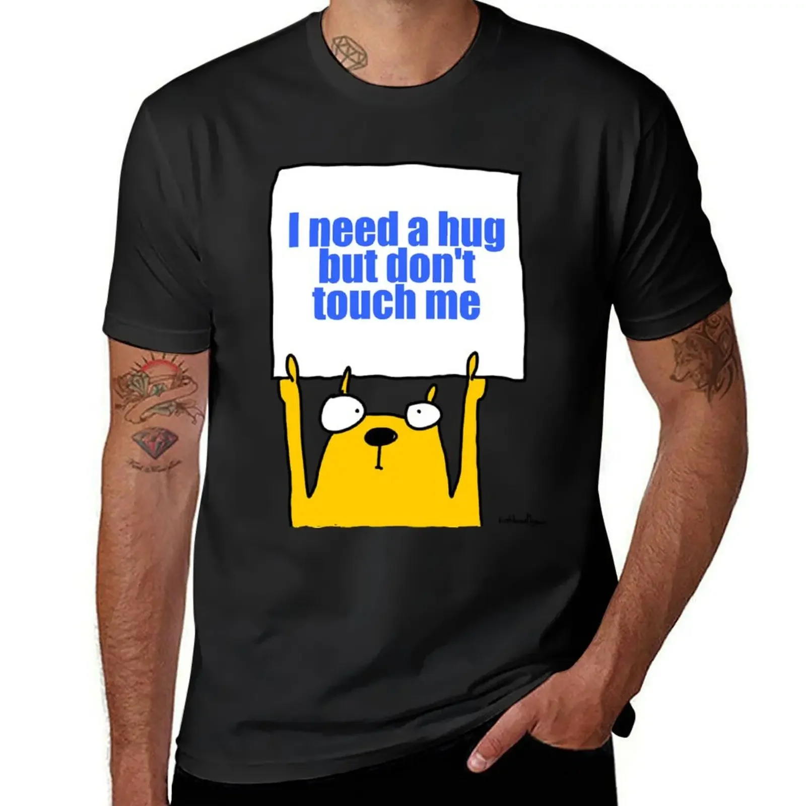 I need a hug... T-Shirt Blouse korean fashion mens graphic t-shirts funny