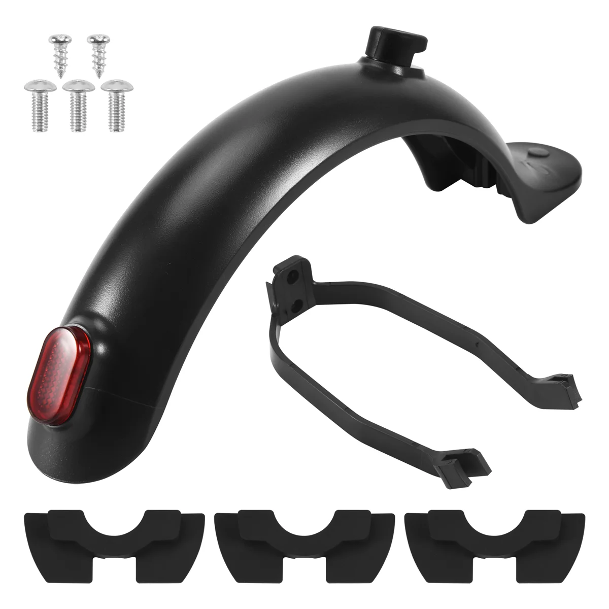 Rear Mudguard and Bracket Accessory with Taillight for M365/M365 Pro Scooter with Screws and Screw Caps