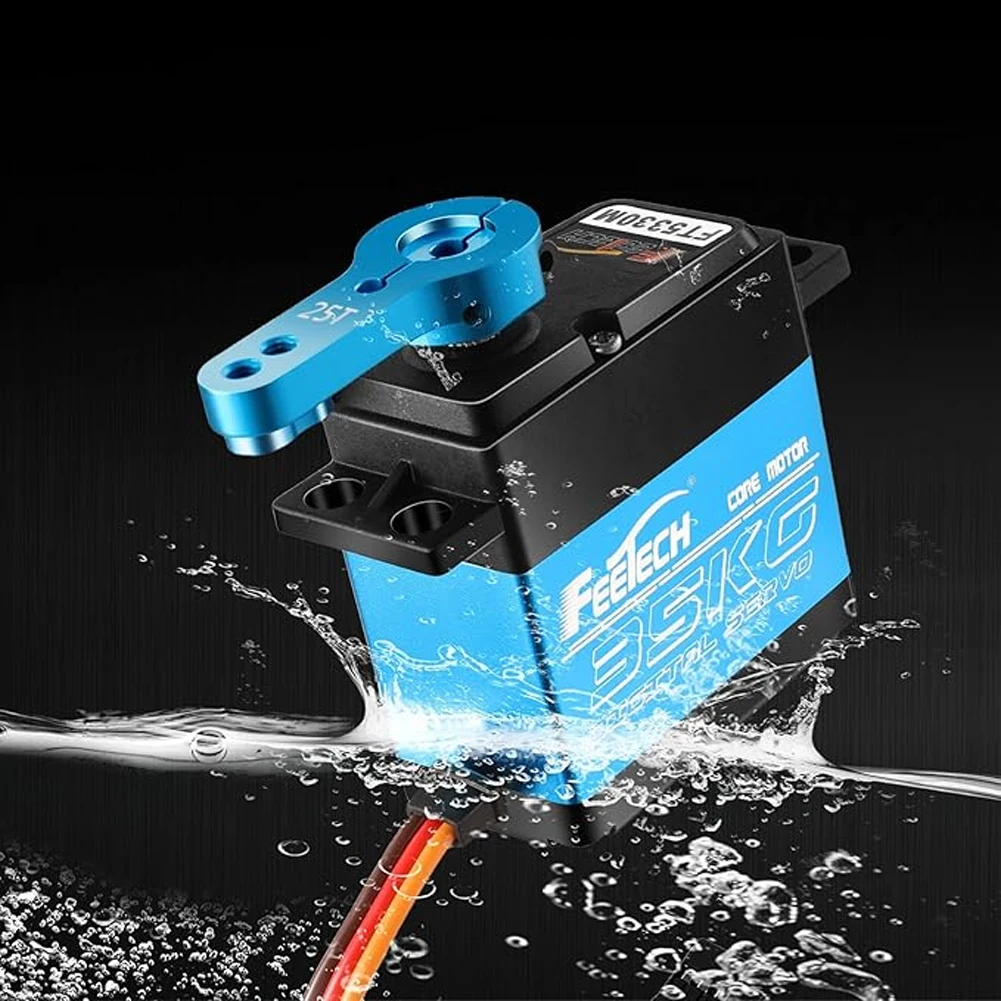 2 stuks 35 kg digitale servomotor 180 °   RC Servo met hoog koppel, volledig metalen tandwiel, waterdicht voor 1/8 1/10 Baja-auto