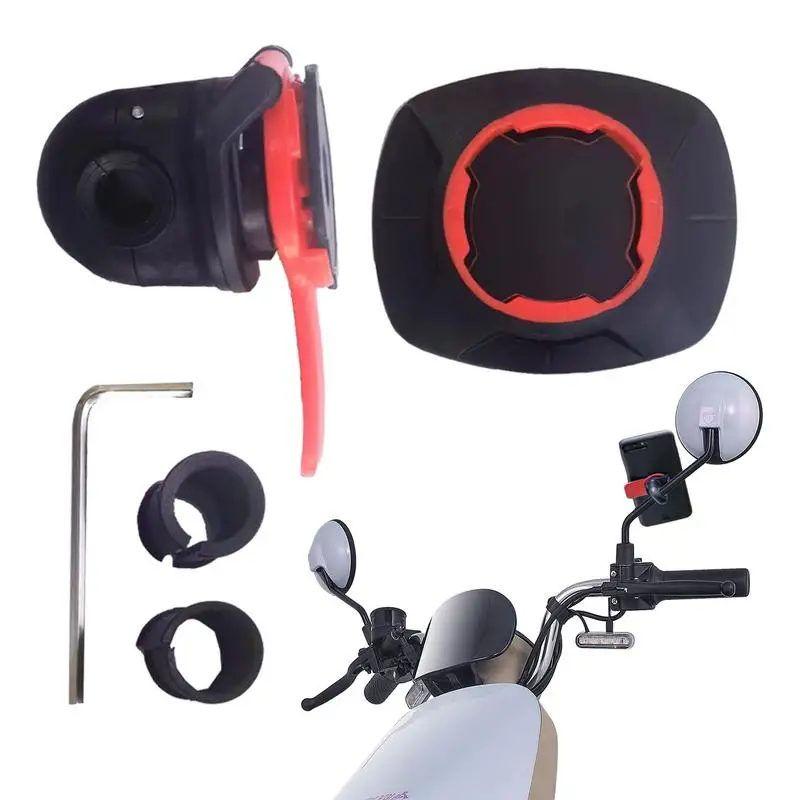 Motorcycle Phone Mount 360 Rotation Motorcycle Mirror Phone Mount Cell Phone Holder Motorbike Phone Mount For Motorcycle Moped