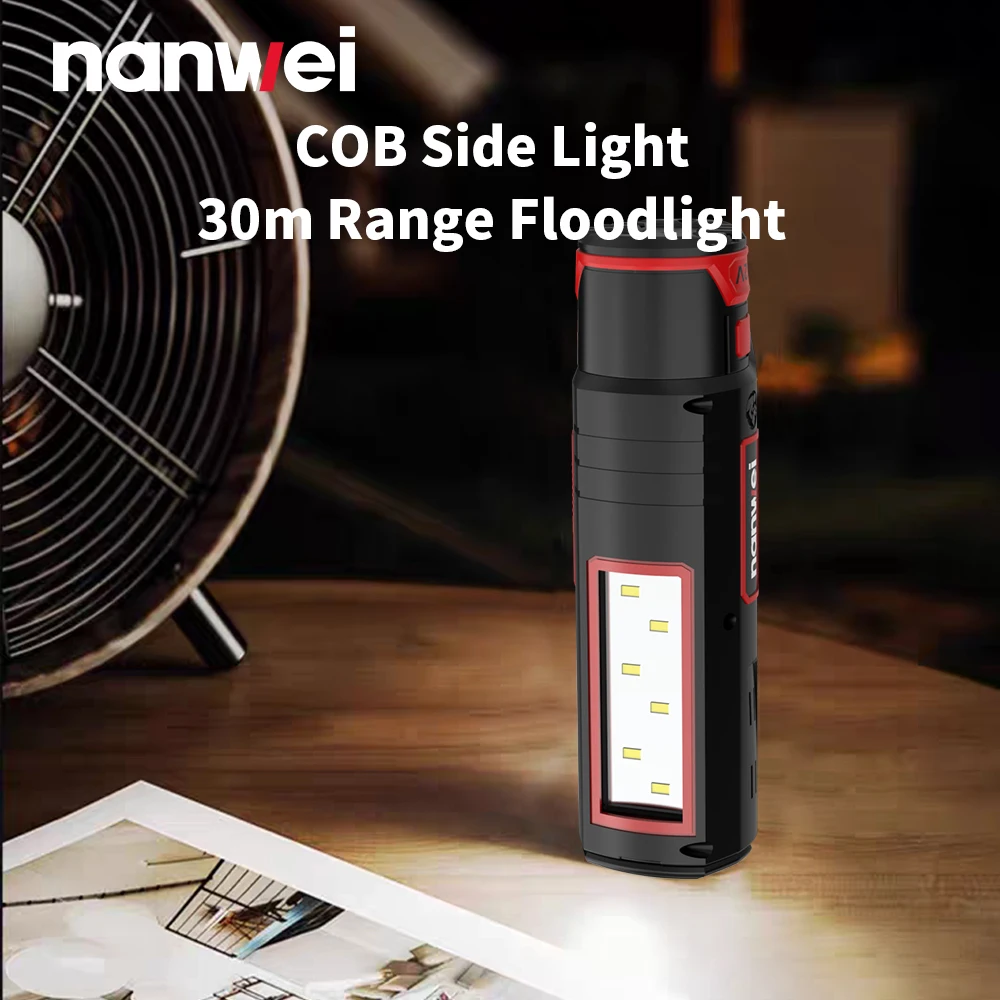 Imagem -05 - Nanwei Lithium Led Illumination Light Absorvente Magnético de Longo Alcance Luz de Trabalho com Luzes Laterais 12v