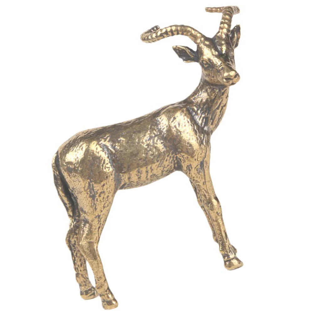 

Copper Tibetan Antelope Statue Unique Fashionable Indoor Outdoor Use Stable Flat Bottom Design Home Decor Gifts