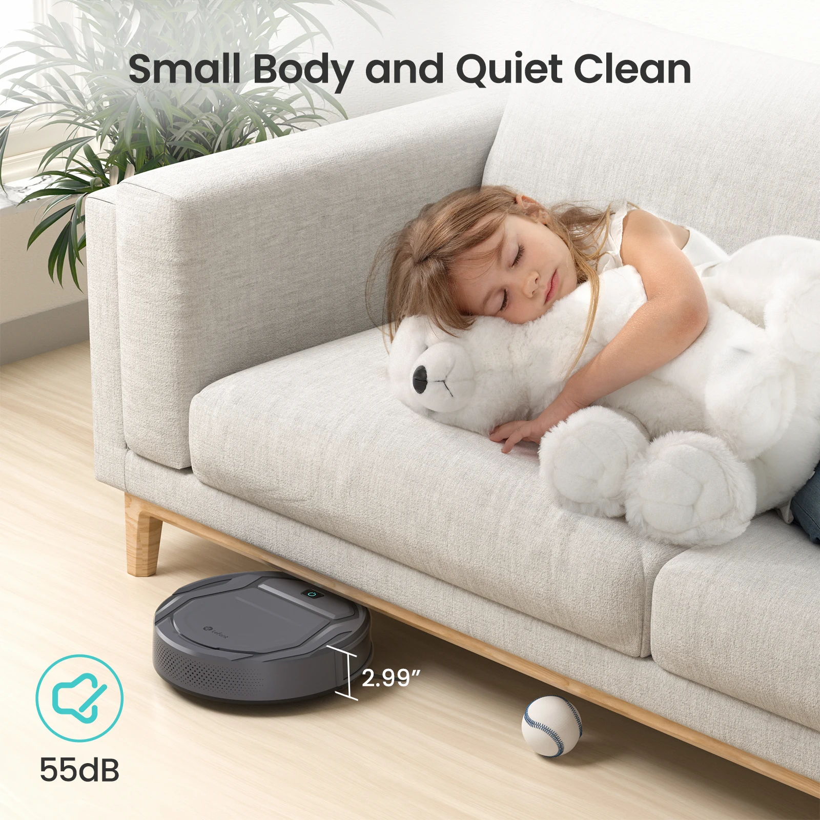 Lefant M210P Robot Vacuum Cleaner Remote Control, Featured Carpet 