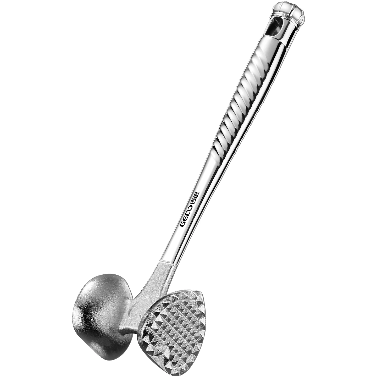 LFGB Certification Solid Alloy Meat Mallet 30° Tilt Ergonomic Strike Surface Steak Tenderizer Efficient Kitchen Cooking Tool