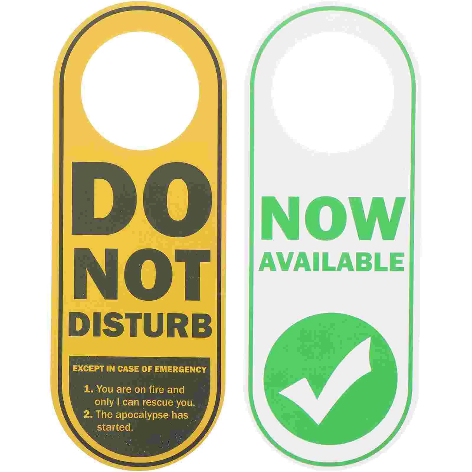 Interesting English Prompt Signs Door Handles Hanger Signage Reminding Tag Pvc Office Hanging Board Hotel