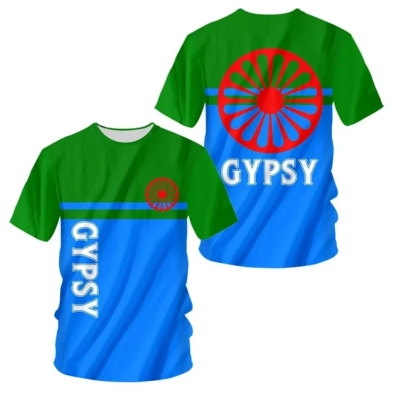 

Gypsy Graphic T-shirt For Men Fashion 3D Print Romani Casual Short Sleeve O-neck T-shirts Men Loose Fit Sport Men Clothing