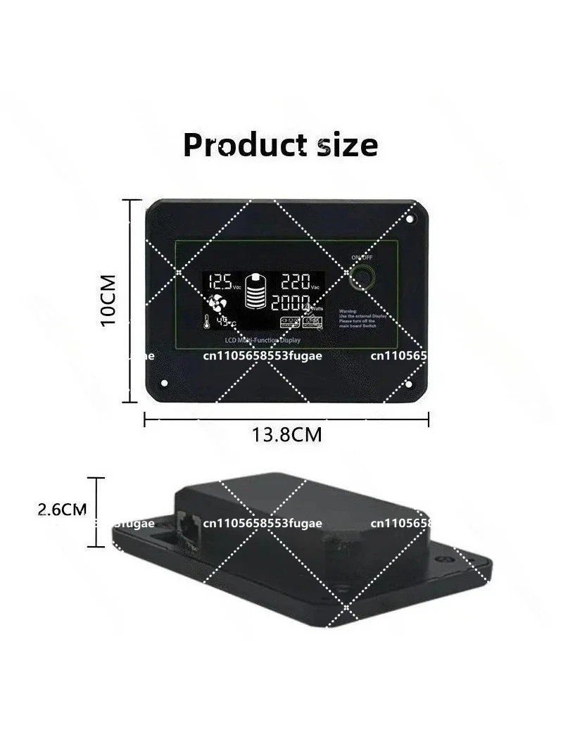 Inverter Remote Control Panel with 3m Cable Real-Time Display Switch Status Control for Home Automation