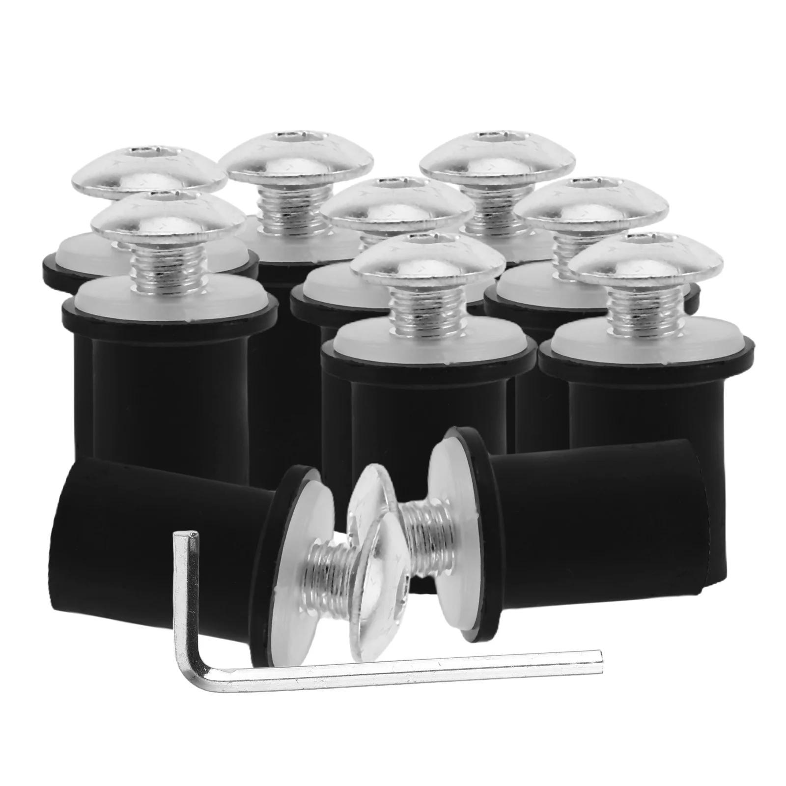 

10 Pcs Windshield Screws Motorbike Fasteners Windscreen Mounting Bolts Part Nuts Decorate Aluminum Alloy Supply