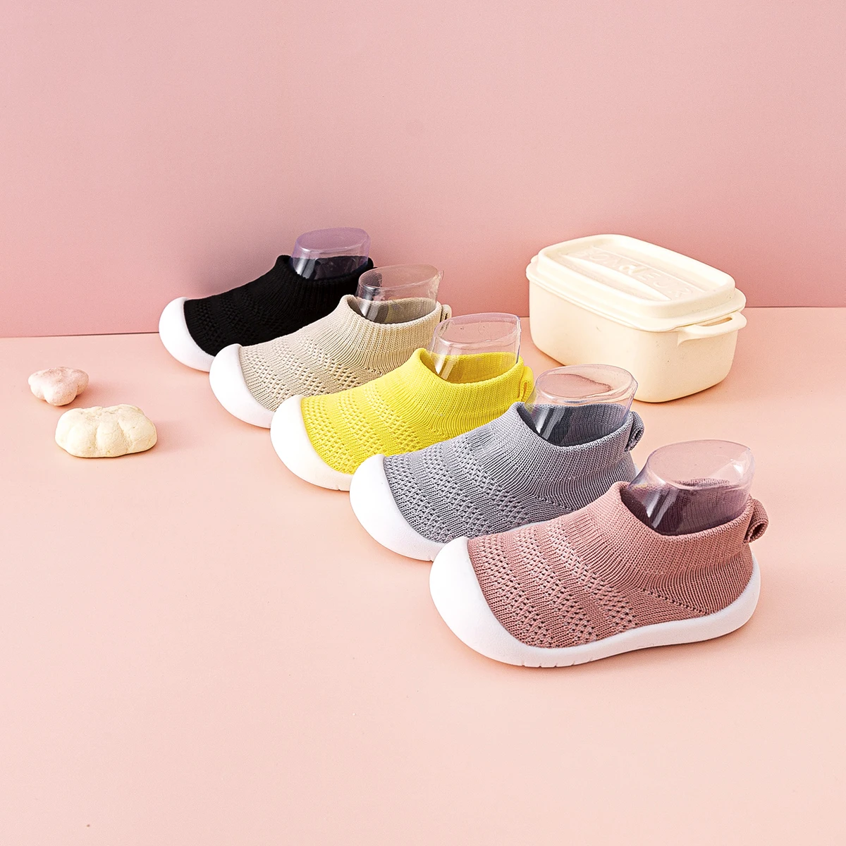 1 زوج ربيع الخريف وصول جديد تنفس للجنسين أحذية المشي الطفل، داخلي المضادة للانزلاق خطوة واحدة أحذية الرضع