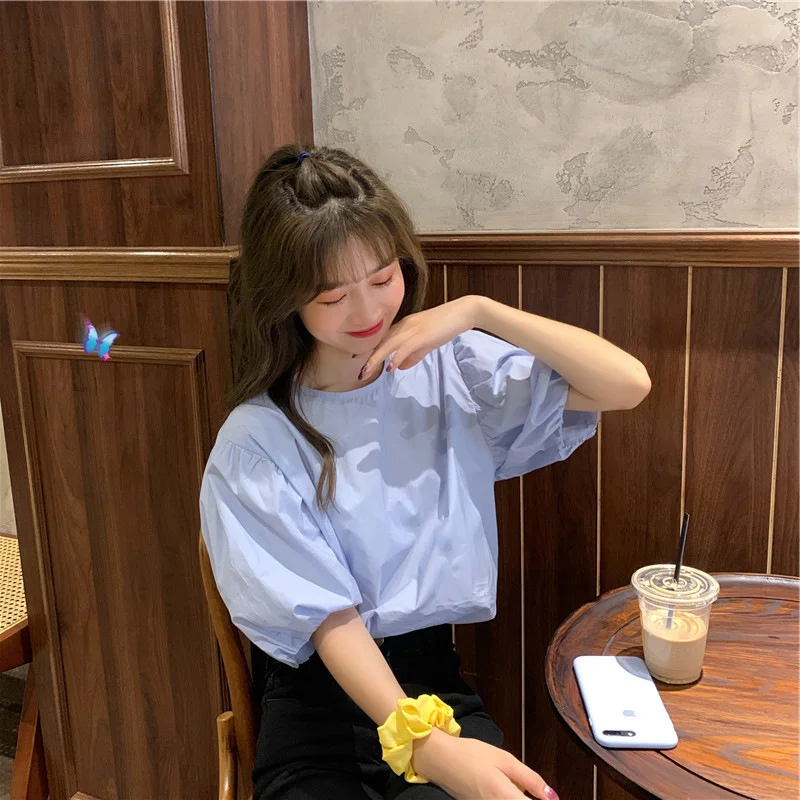 2025 Camiseta de manga corta de Color sólido de talla grande para mujer, camiseta holgada de verano para mujer, patrón de alta calidad CCXX261