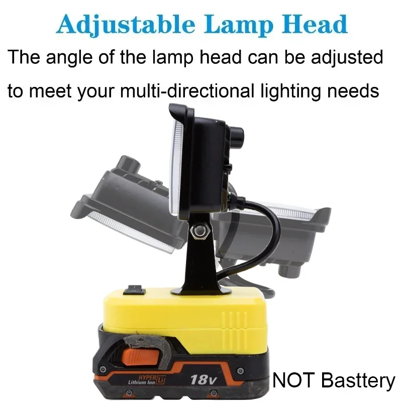 Portable Work LED Light  for AEG RIDGID 18V Li-ion Battery (2800LM) new LED work light Familiale Camping outdoor travel light