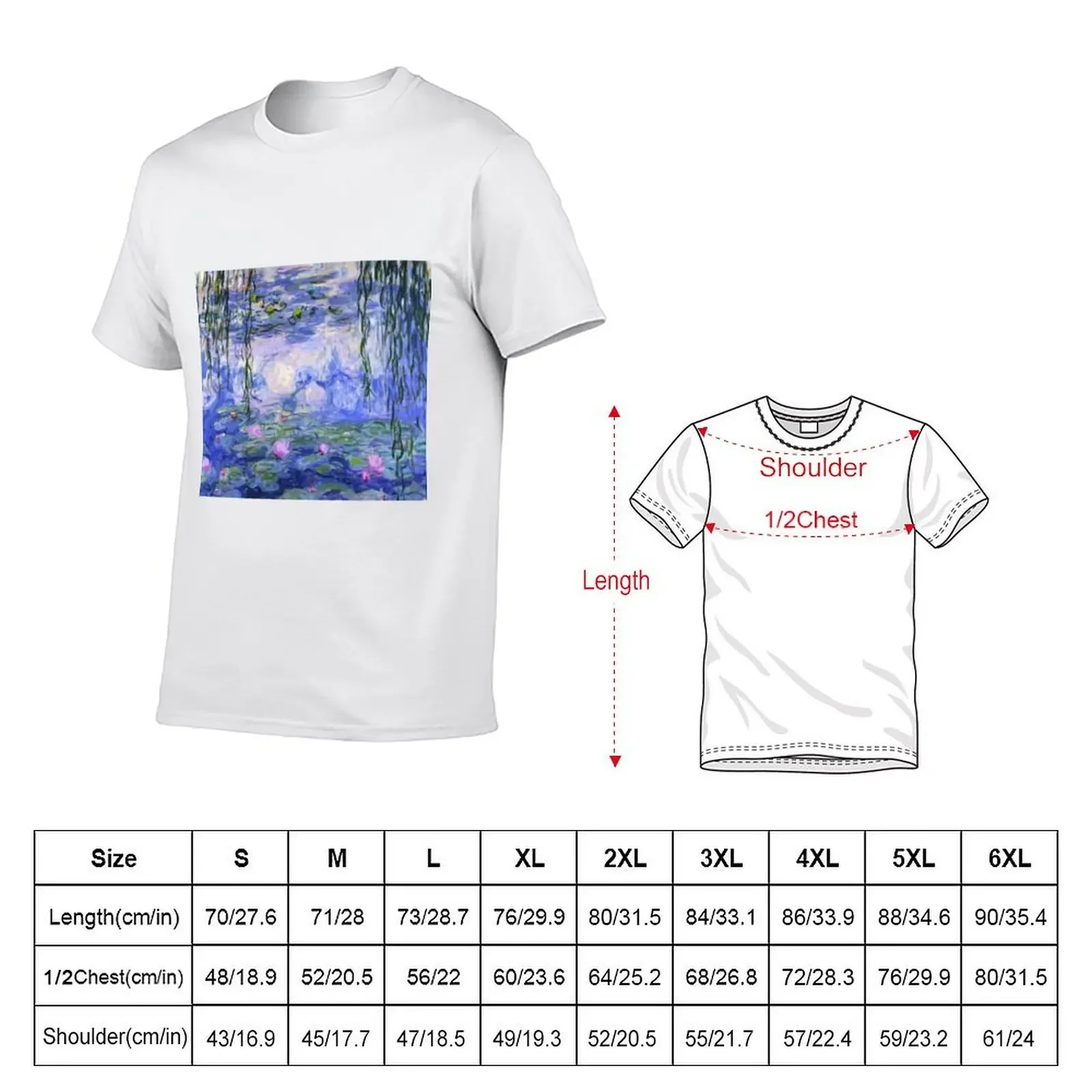 Claude Monet - Water lilies T-Shirt vintage aesthetic clothes customs design your own mens graphic t-shirts