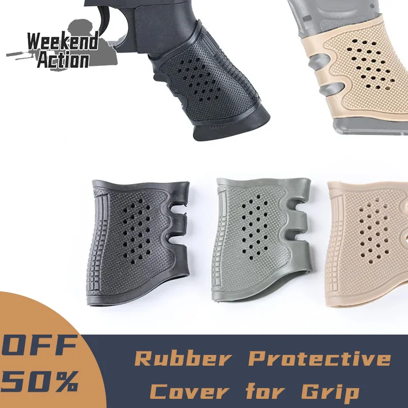 

Tactical Rubber Grip Holster Anti Slip Airsoft Pistol Handgun Glock Grips Glove Sleeve Protect Cover