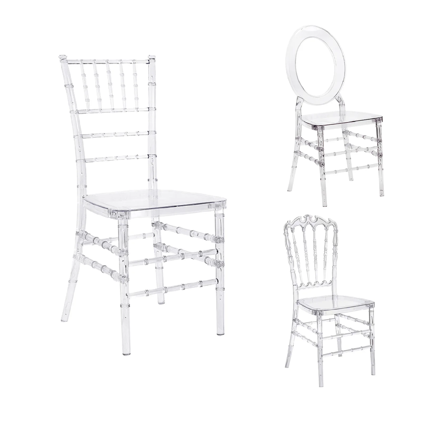 

Hot Sales Factory Wholesale Plastic Resin Clear Acrylic Chivari Chairs Tiffany Chiavari Wedding Chairs For Events Party