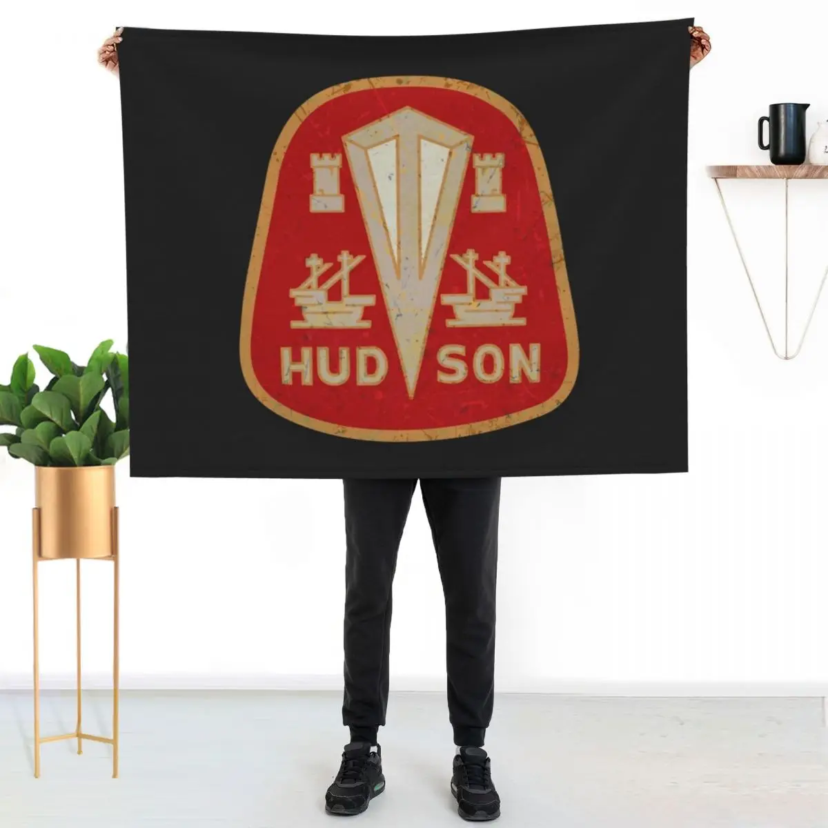 

Hudson American Motor Corporation Throw Blanket Stain Resistant Cozy Warm Blanket
