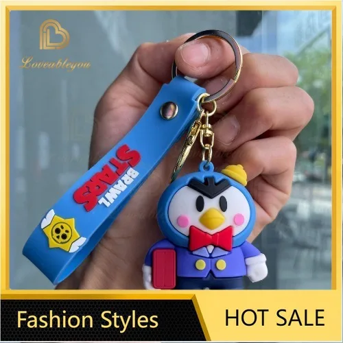 Fashion Anime Figures Key Chains Cartoon Leon Spikes Crow Gevulde Game Capuchon Knuffel Poppen Hero Shelly Keychains