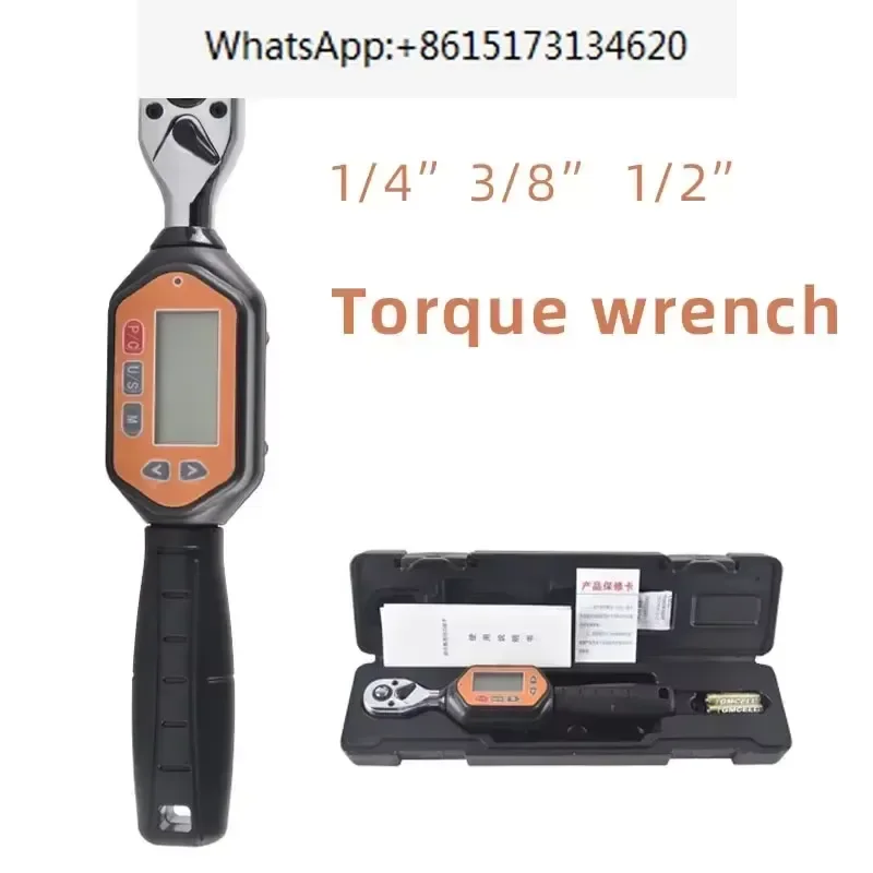 Digital Preset Torque Wrench 1/4 3/8 1/2 Inch Bidirectional Ratchet Head Professional Adjustable Bicycle Repair Hand Tools