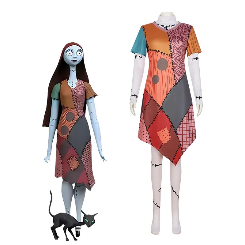 

Scary Cisas Night Cosplay Costume Sally Skelton Stage Performance loween Animation Traditional Chinese Costume Women
