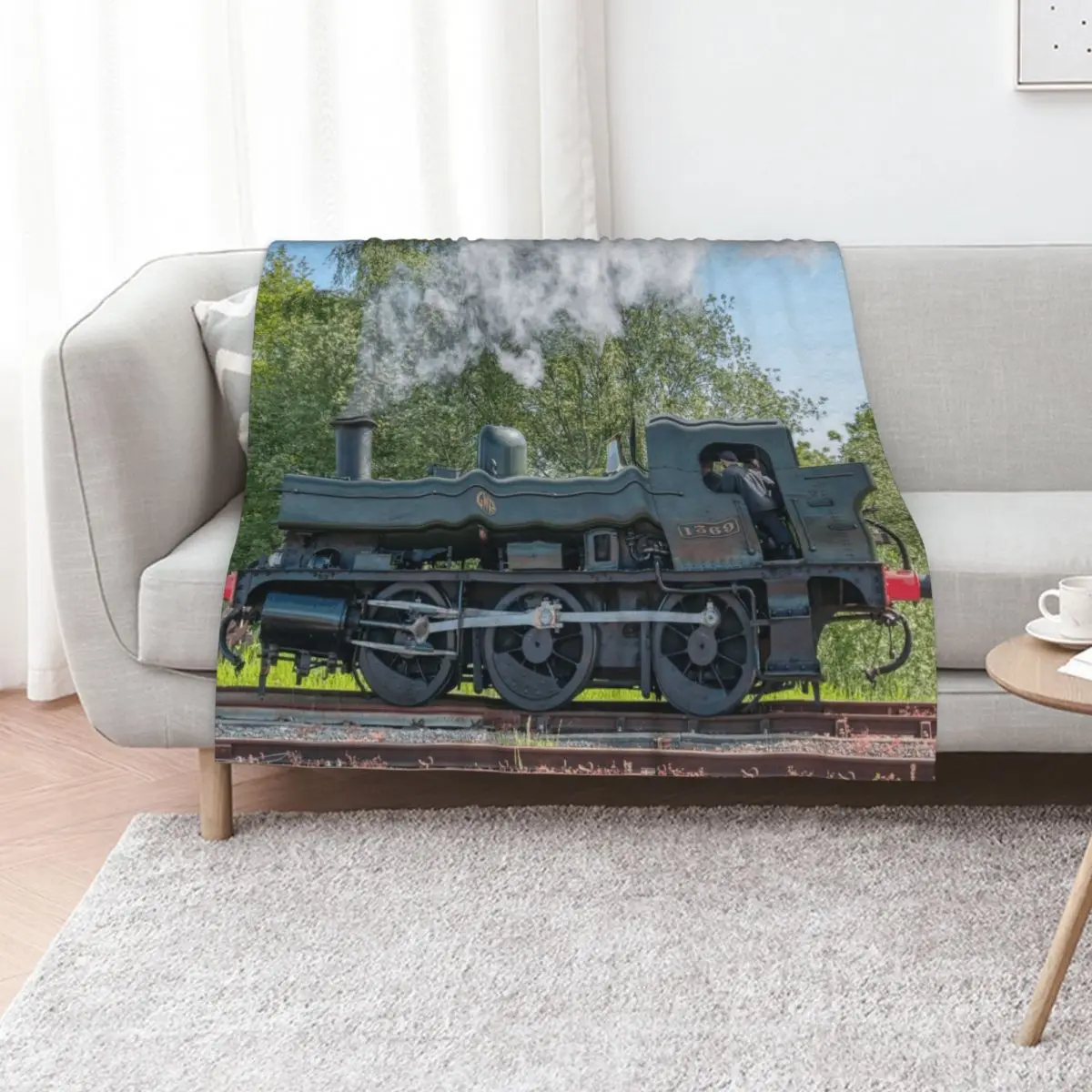 GWR Pannier Locomotive 1369 Throw Blanket Soft Home Decor Blanket for Couch Bedroom