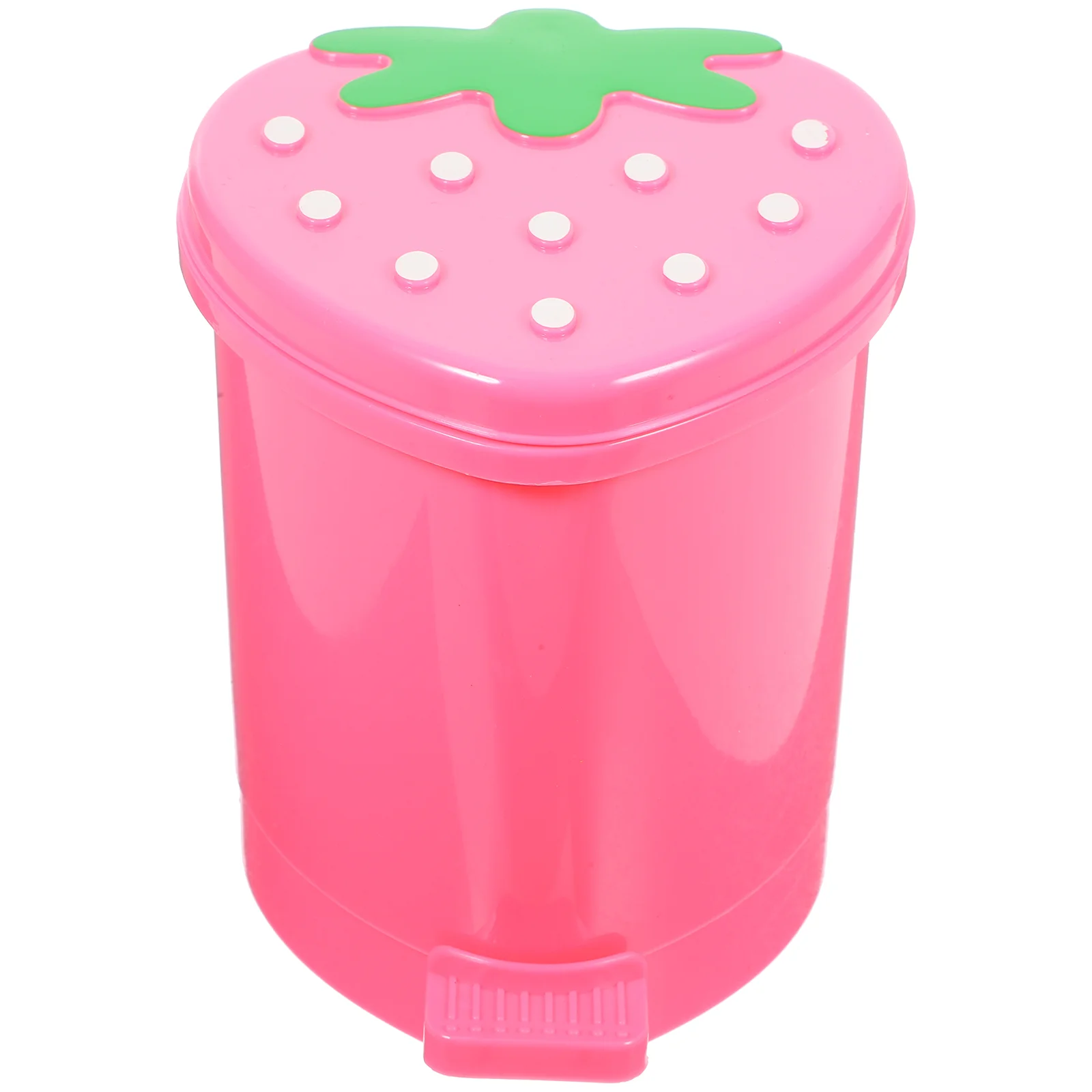 Desktop Trash Can Rubbish Waste Paper Container Garbage Ash-Bin Small Dormitory Press-Type Strawberry Shaped Car