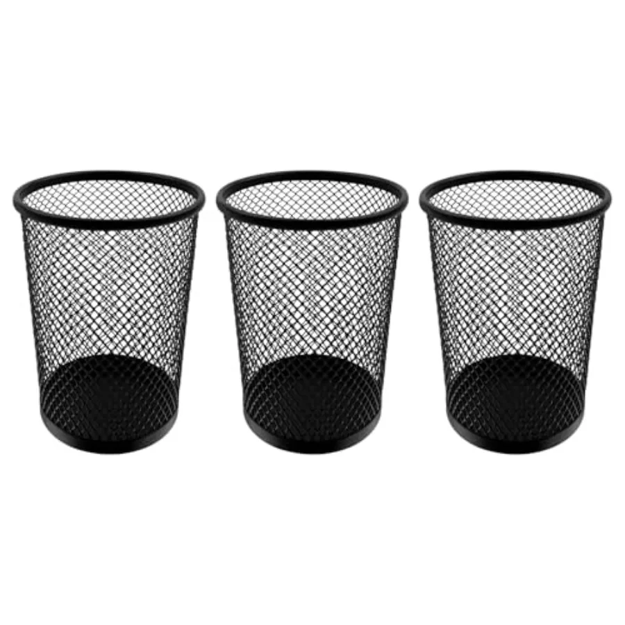 Wire Mesh Desk Organizer Pen Holder Set