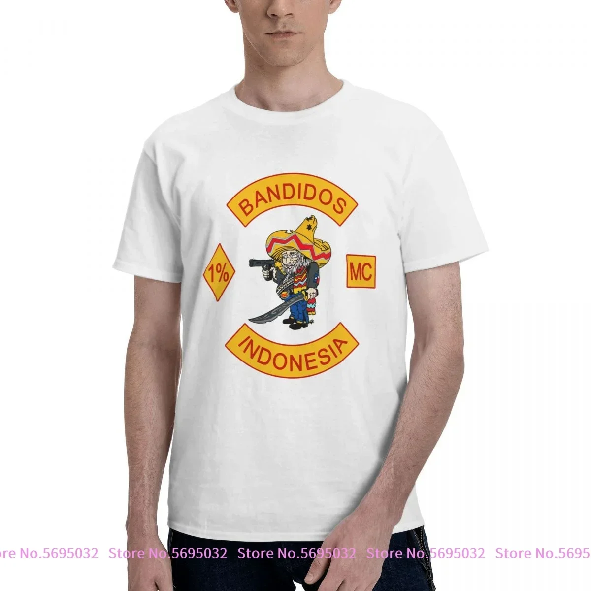 Vtg Bandidos Mc Техасская Футболка дизайнерская комбинированная футболка уличная одежда