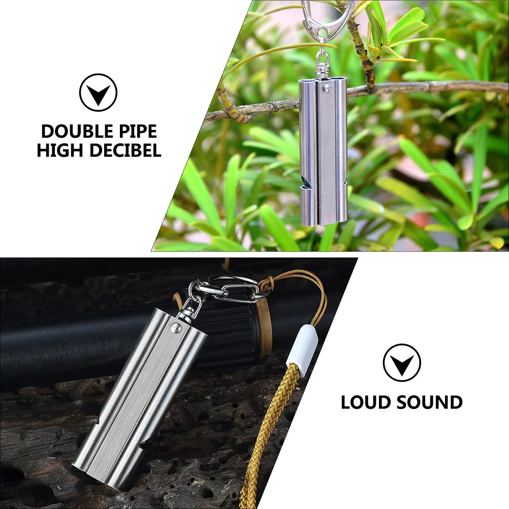 

1Pcs High Decibel Stainless Steel Outdoor Whistle Loud Clear Sound Emergency Survival Referee Sports Outdoor Activity