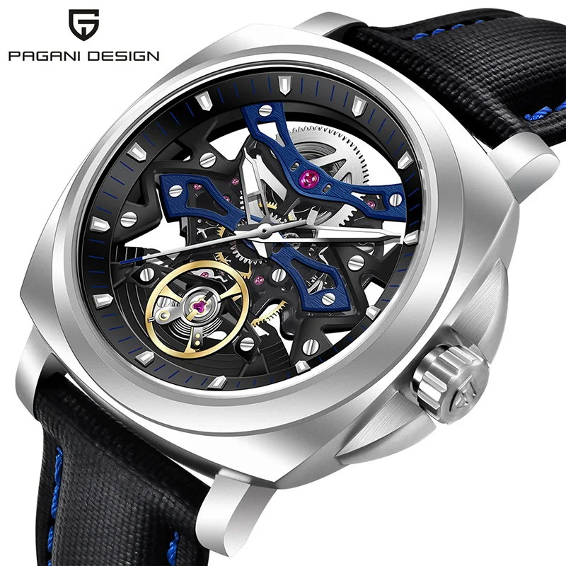 

PAGANI DESIGN YS017 Men's Hollow Automatic Mechanical Watch Creative Dial Tourbillon Sapphire Glass 100M Waterproof Wristwatches