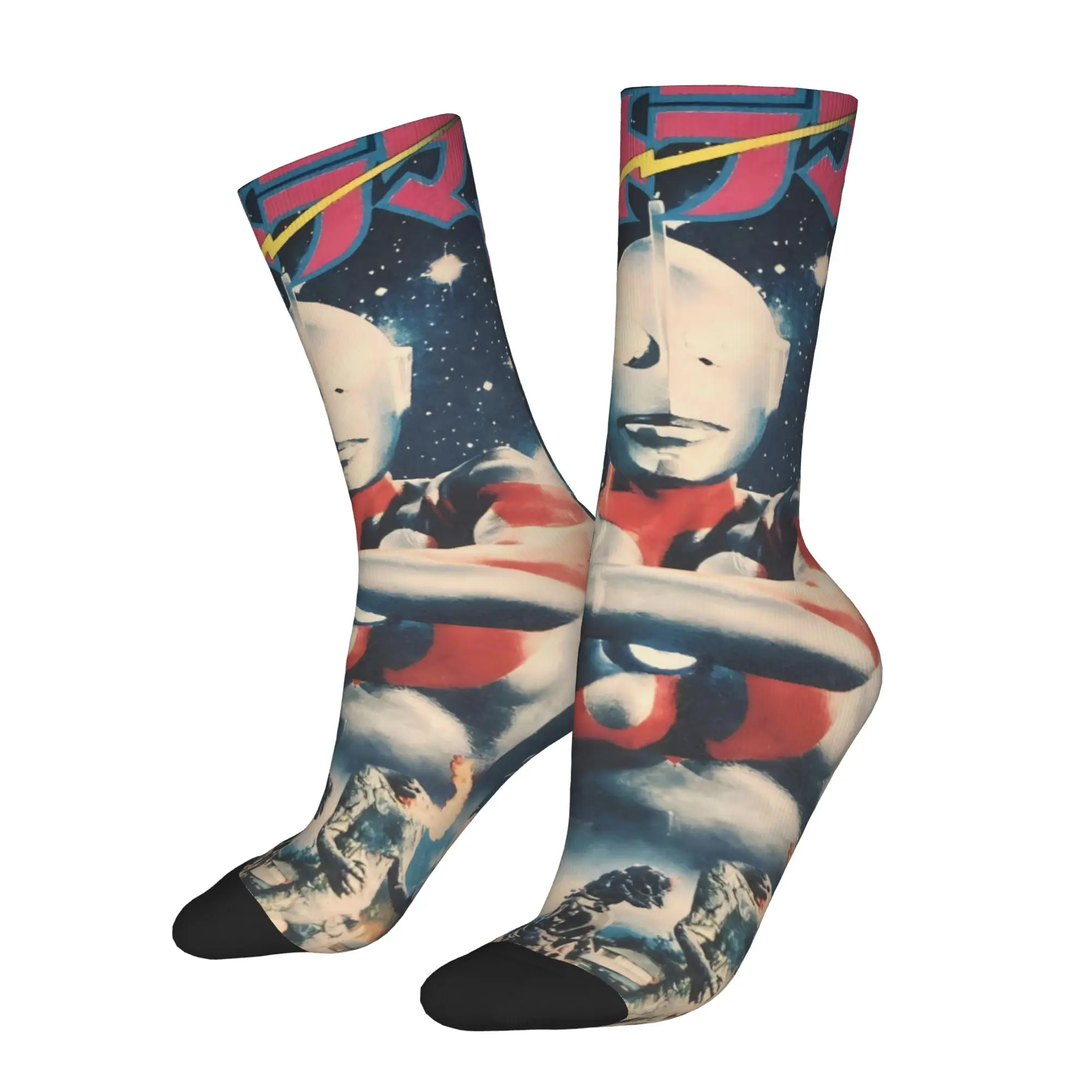 

Funny Sock BANDAI Ultraman 11 Hip Hop Seamless Pattern Printed Men Socks Novelty Men's Socks