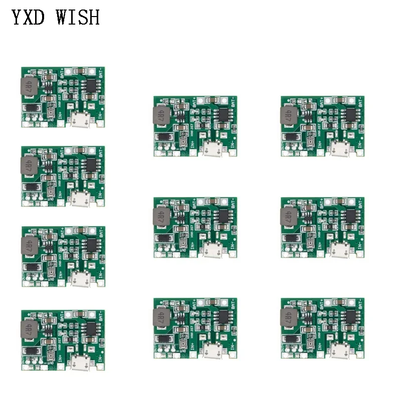 10PCS Lithium Li-ion 18650 3.7V 4.2V 9V 5V 2A Battery Charger Board Adjustable DC-DC Step Up Boost 18650 Lithium Battery Module