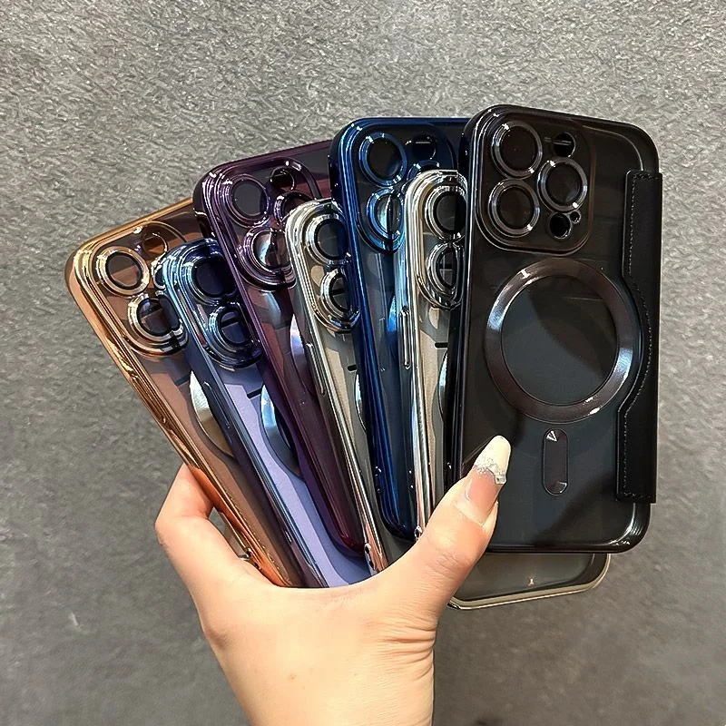 

Wallet Card Slot Flip Leather Case For iPhone 16 11 13 14 12 15 Pro Max Shockproof For Magsafe Magnetic Wireless Charge Cover