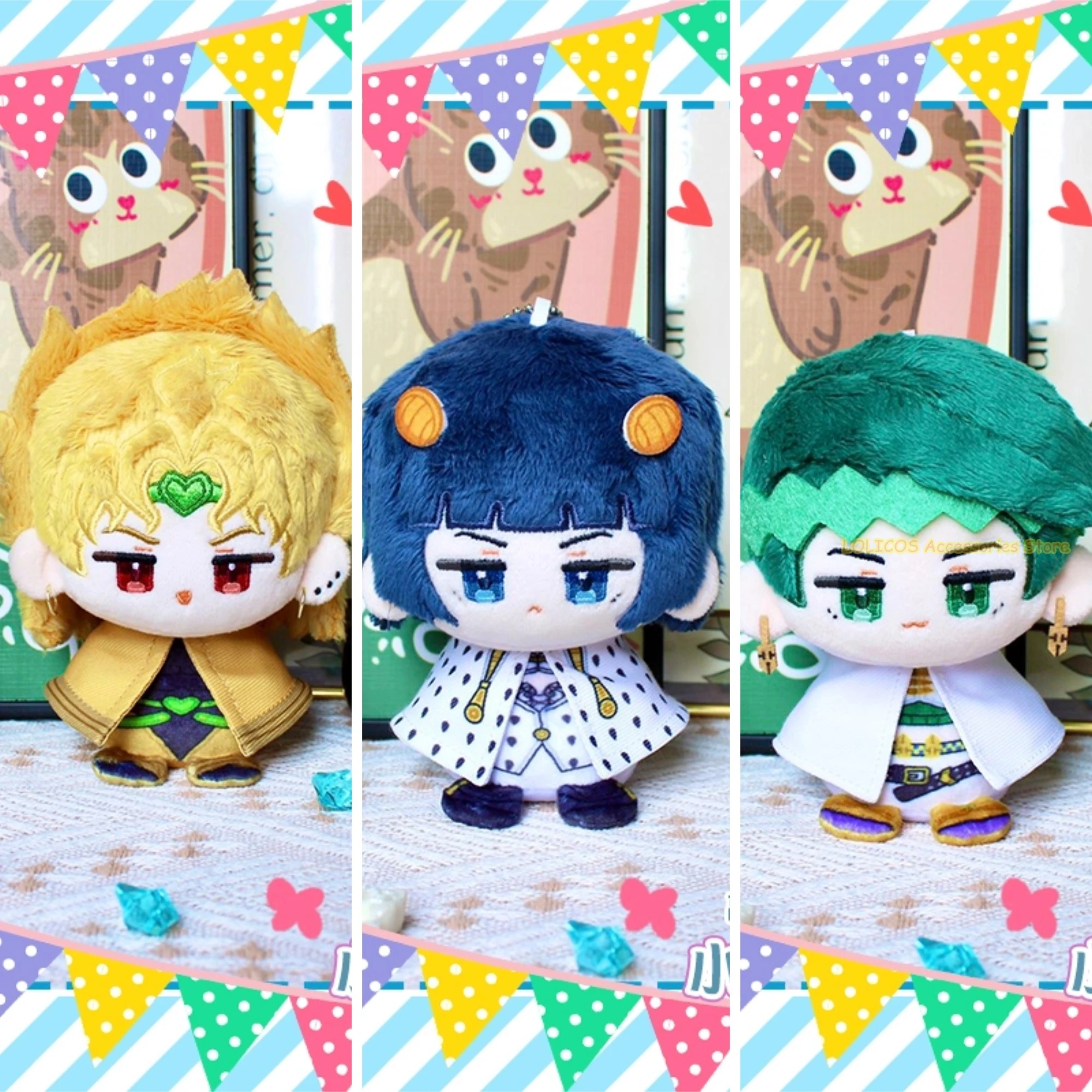 برونو Buccellati Rohan Kishibe DIO نموذج وضعية الجلوس قلادة ديكور سلسلة المفاتيح التأثيرية للهالوين #1