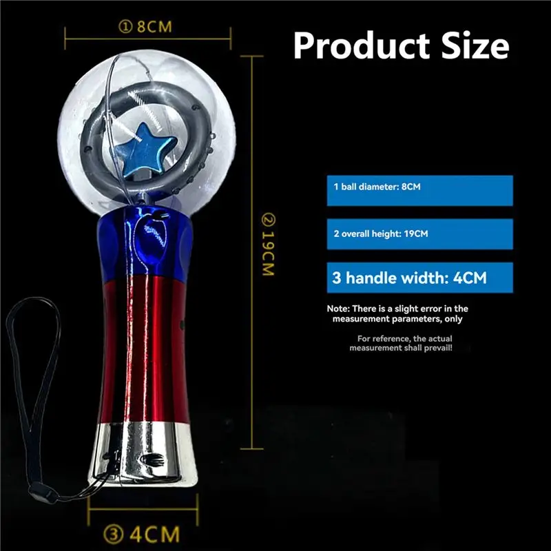 A04F-2 pezzi da 3,2 pollici rotante lampeggiante LED bacchetta da concerto bastoncini luminosi illuminano la bacchetta magica per la festa di compleanno dei bambini