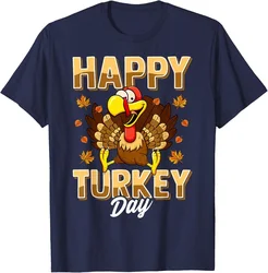 2024 Happy Turkey Day Thanksgiving Day Tshirt For Men Women New In Short Sleeve Oversized Tee Shirts Holiday Gift Streetwear