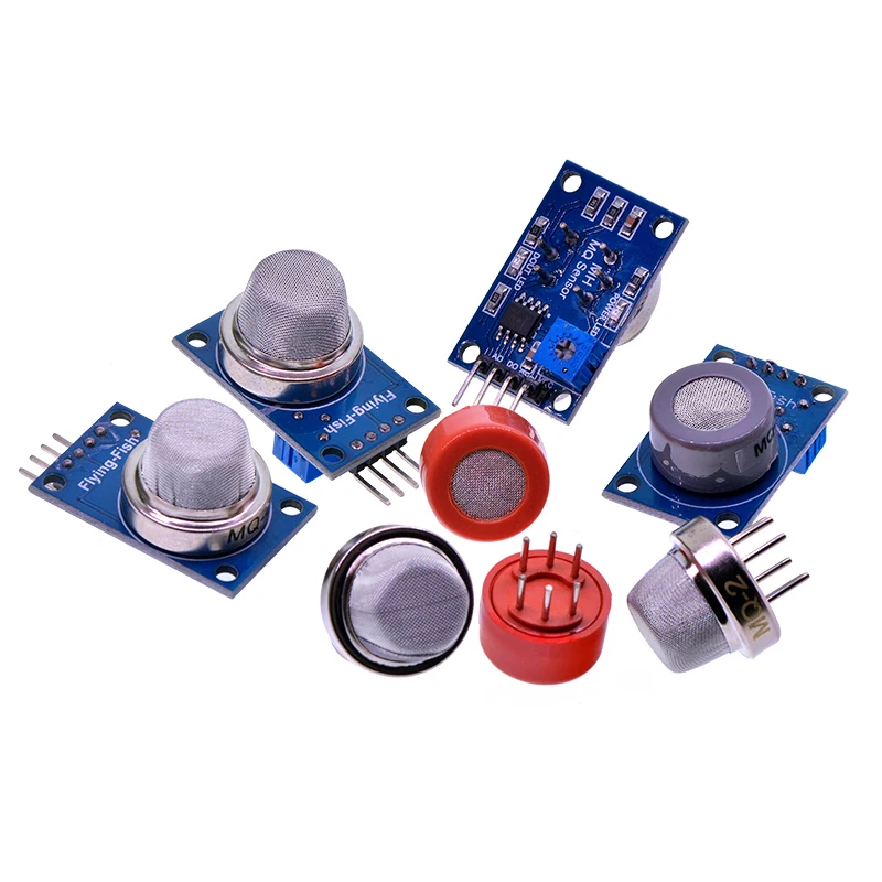 MQ-2 MQ-3 MQ-4 MQ-5 MQ-6 MQ-7 MQ-8 MQ-9 MQ-135 di Rilevamento di Fumo metano liquefatto Modulo Sensore di Gas per Arduino Starter FAI DA TE kit