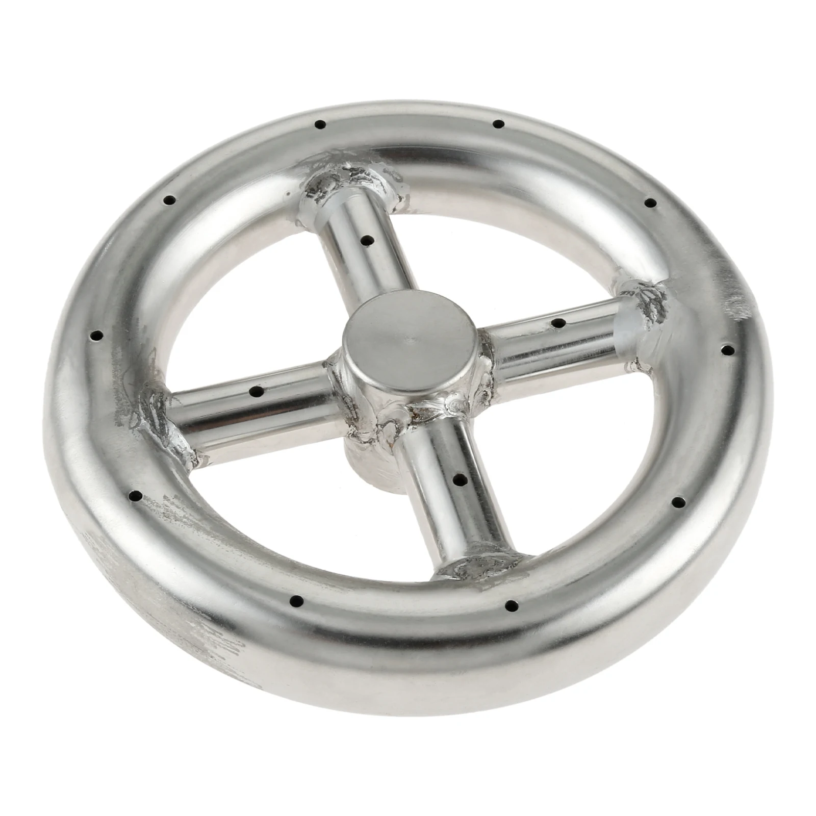 

6 Inch Round 304 Series Stainless Steel Fire Pit Burner Ring Fit Outdoor Fire Pit Natural Gas & Propane Fireplace