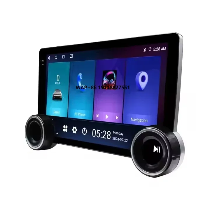 2K 10.1 Inch Android 13 Dual Knobs Car Radio Stereo System GPS Wireless Carplay Android Auto Car DVD Player