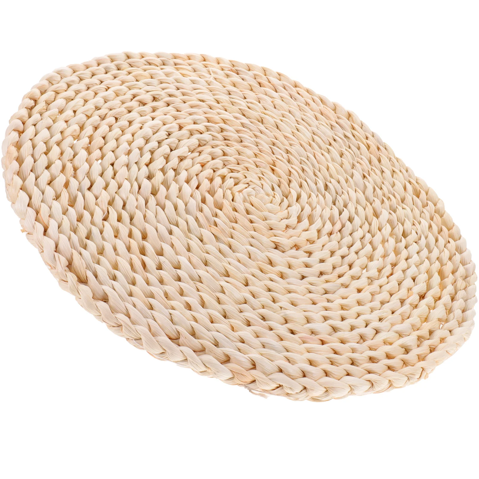 قشر الذرة تحديد الموقع جولة المنسوجة مقاومة للحرارة أدوات المائدة وسادة مضفر معزول كوستر لطاولة الطعام ديكور المطبخ استخدام