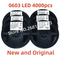 4000PCS/Reel/DISK 0603 SMD Highbright LED light-emitting diode Redyellow warm white ice blue emeraldgreen purple orange pink