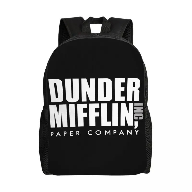 

Customized The Office TV Show Dunder Mifflin Paper Company Backpacks Men Women Basic Bookbag for College School Bags