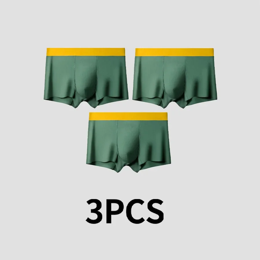 3PCS Modal antibacterial underwear for men - summer lightweight style, comfortable and breathable. Men's four-corner pants 3