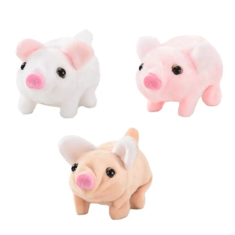 F19F Musical Electric Plush Pig Toy Oinking Walking Soft Ptuivo Presentes Aniversário para Crianças