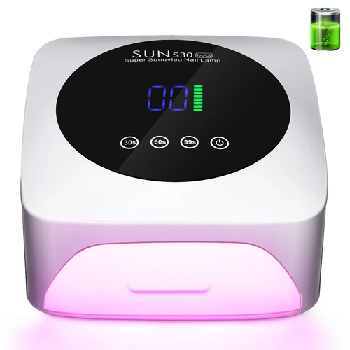 Lámpara de uñas recargable de 57 LED, secador de uñas LED UV profesional para un curado rápido, herramientas de salón de secado de uñas de esmalte de uñas de Gel UV