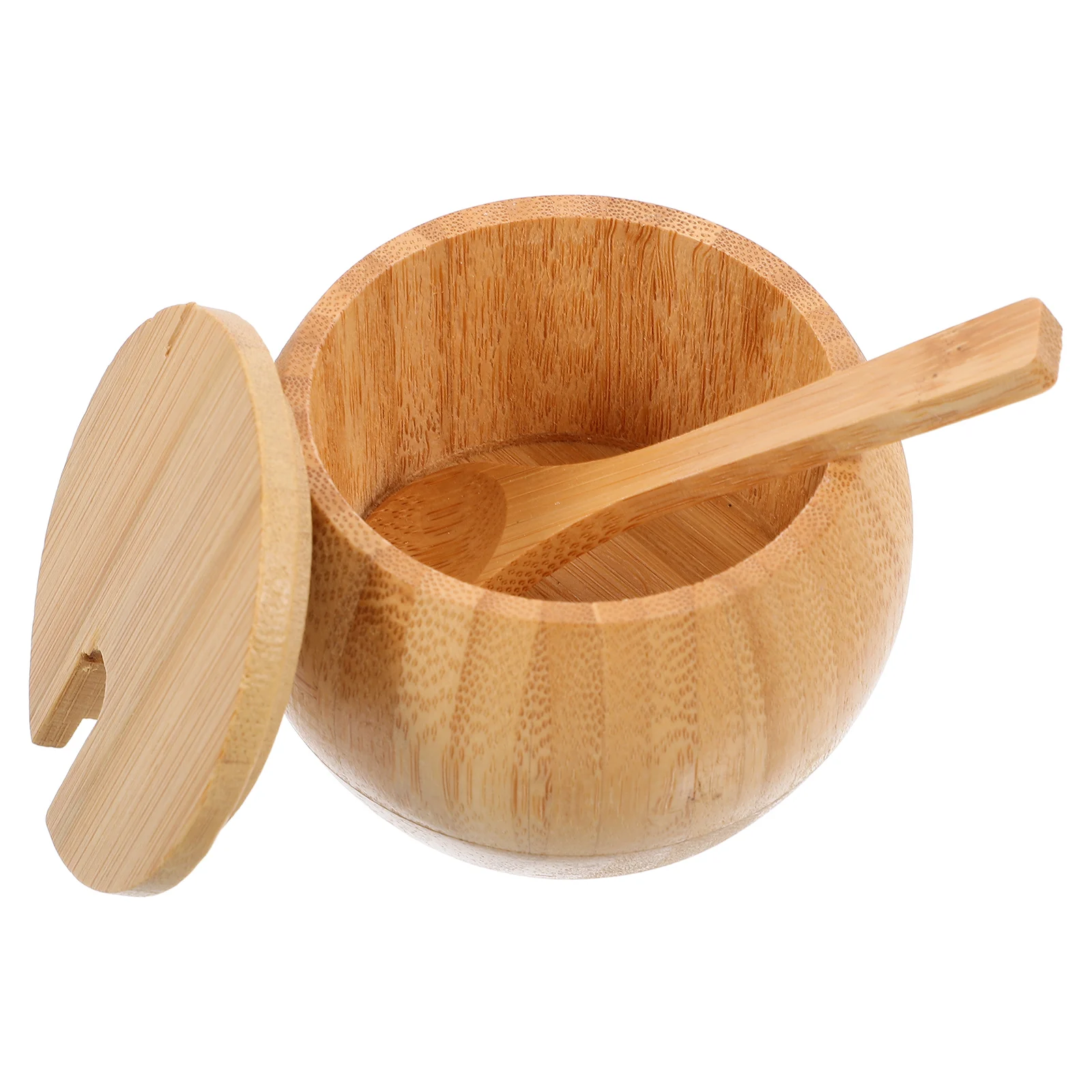 

Bamboo Condiment Salt Container Jars Countertop Reusable Freshkeeping Salt Container Spice Box Kitchen Storage