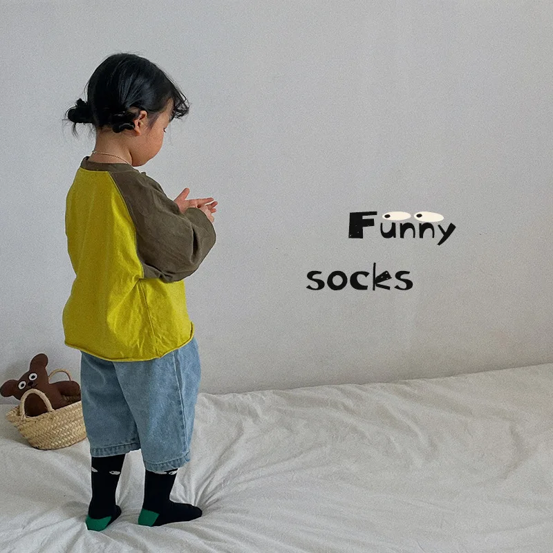 2022 Spring New 3 Pairs/lot Spring Summer Thin Cotton Baby Socks for Girl Boy Cute Cartoon Children's Socks